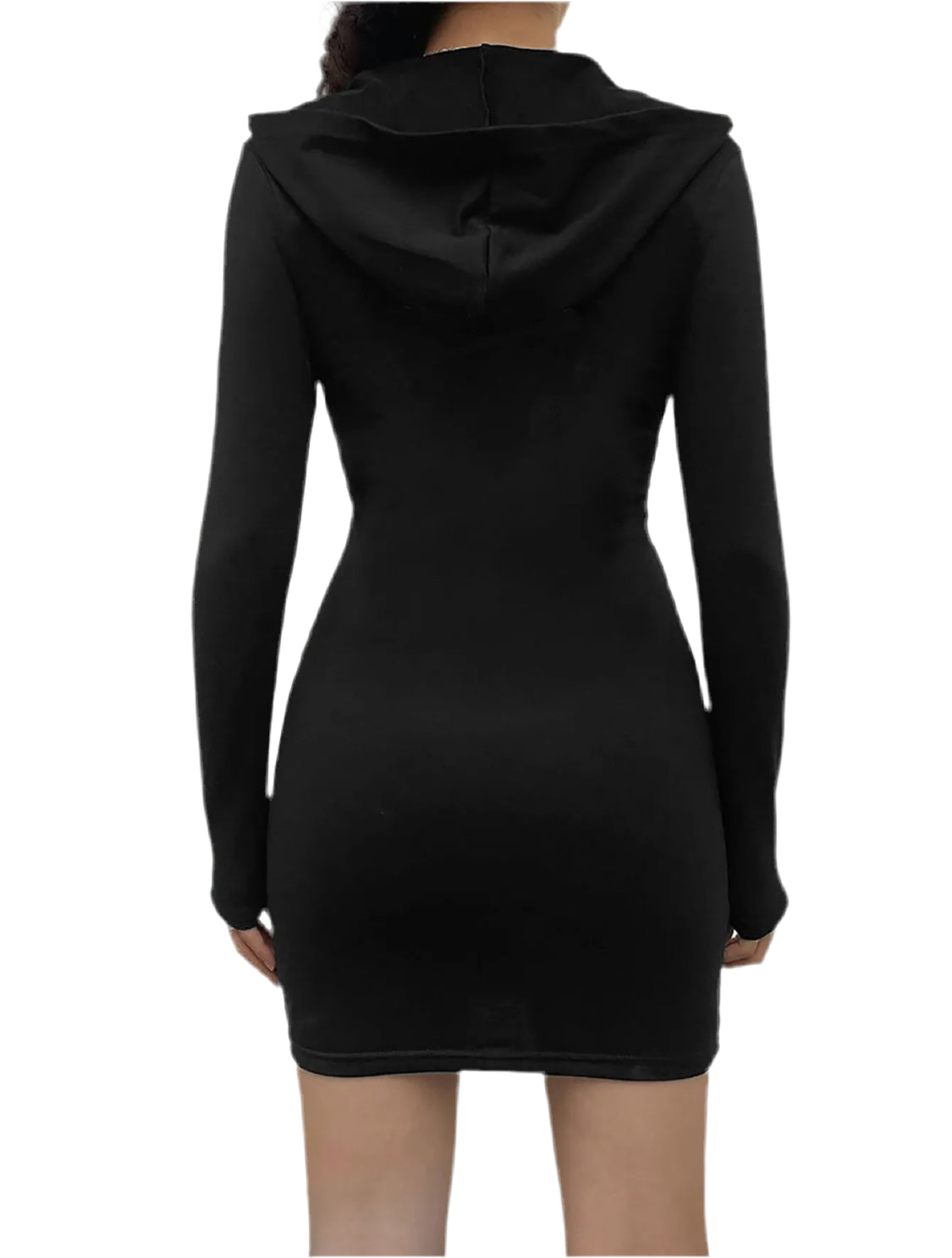 Women Graphic Hooded Regular Sleeve Wrap Dress