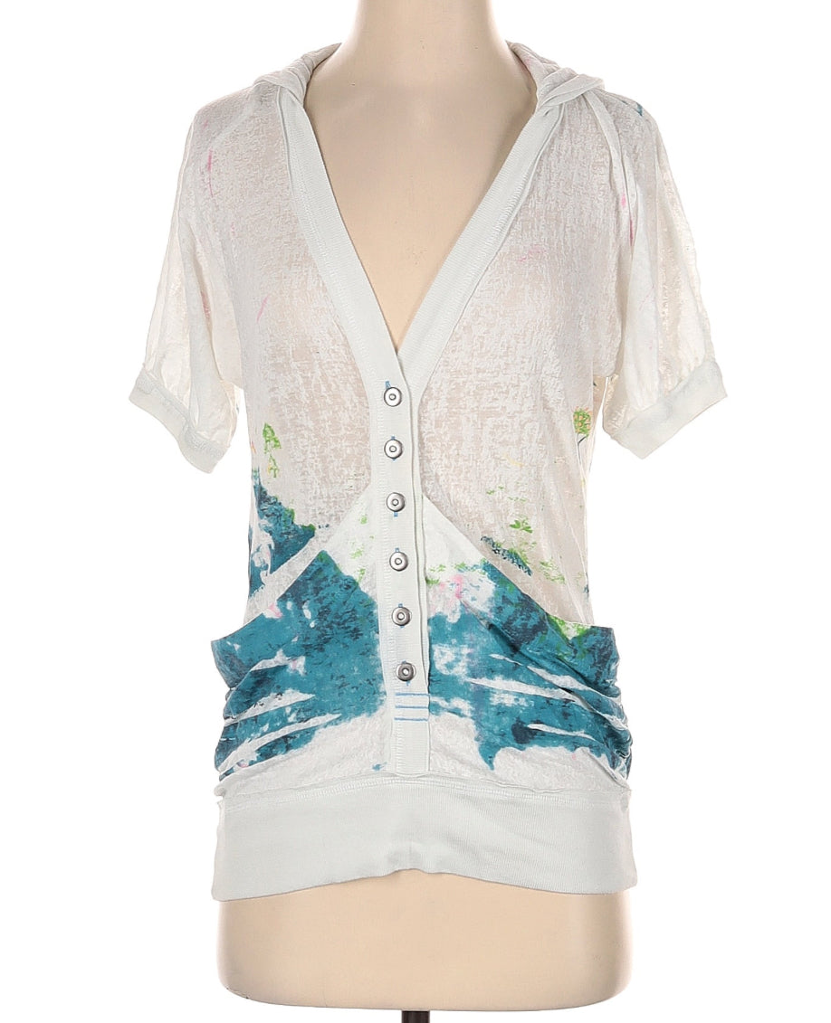 Free People Short Sleeve Blouse