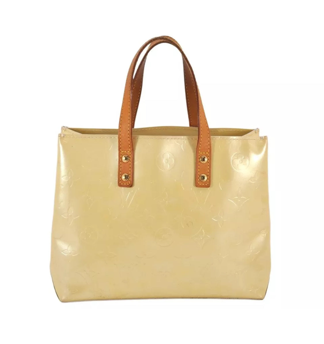 Authentic Louis Vuitton Vernis Reade PM Hand Bag Vintage Yellow Preowned