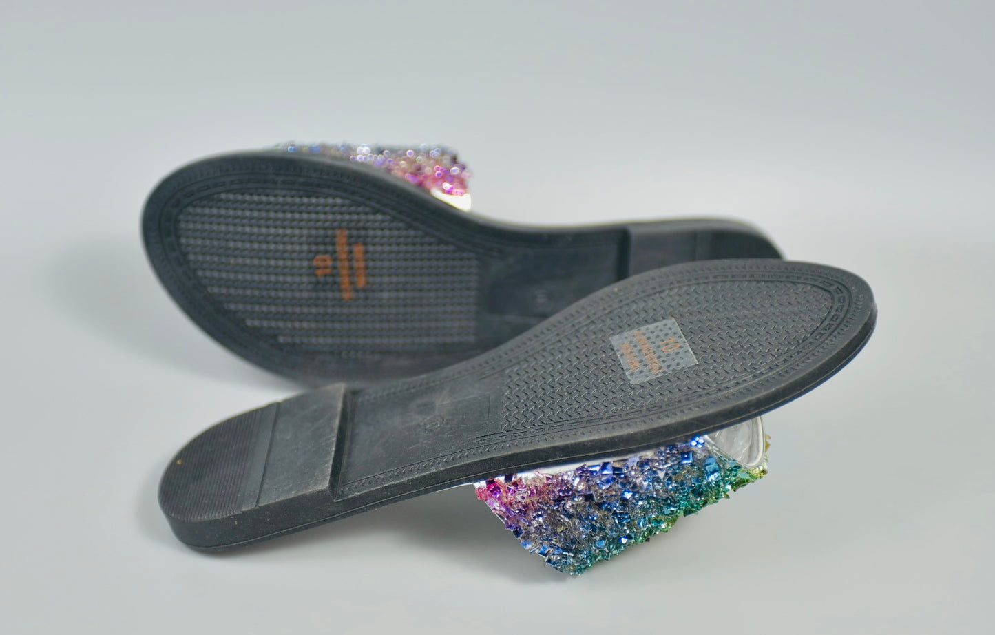 Gracefull women's open toe shoes Multi-colored Size 10