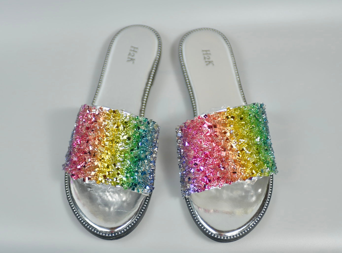 Gracefull women's open toe shoes Multi-colored Size 10