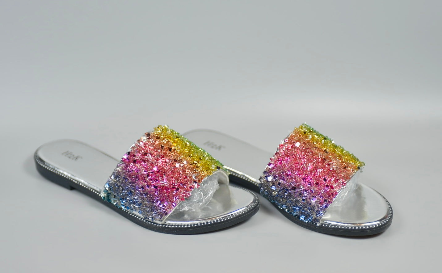 Gracefull women's open toe shoes Multi-colored Size 10
