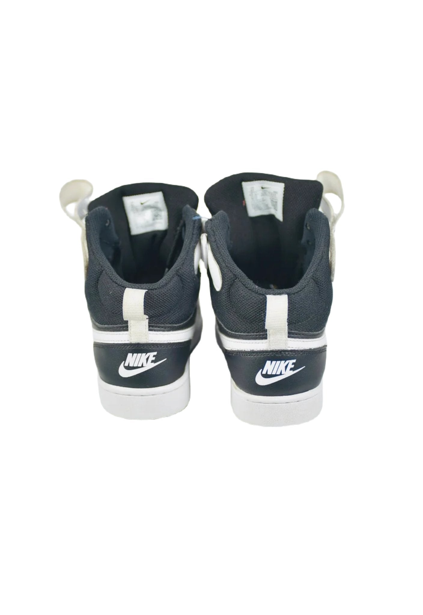 NIKE Court Borough Mid 2 Kids Size 6Y BASKETBALL Shoes Black/White