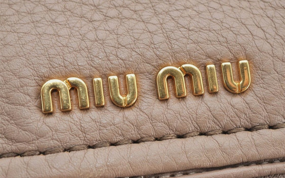 MIU MIU Vintage Leather 2Way Shoulder Hand Bag          Preowned