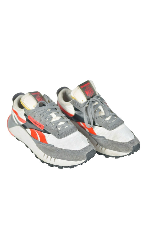 Reebok CL Legacy Leather Gray Red White Black Shoes Men's