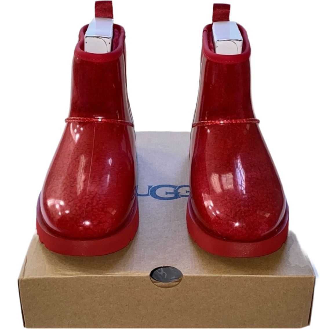 UGG Samba Clear Classic Red Mini Waterproof Rain Snow Boots, Women's