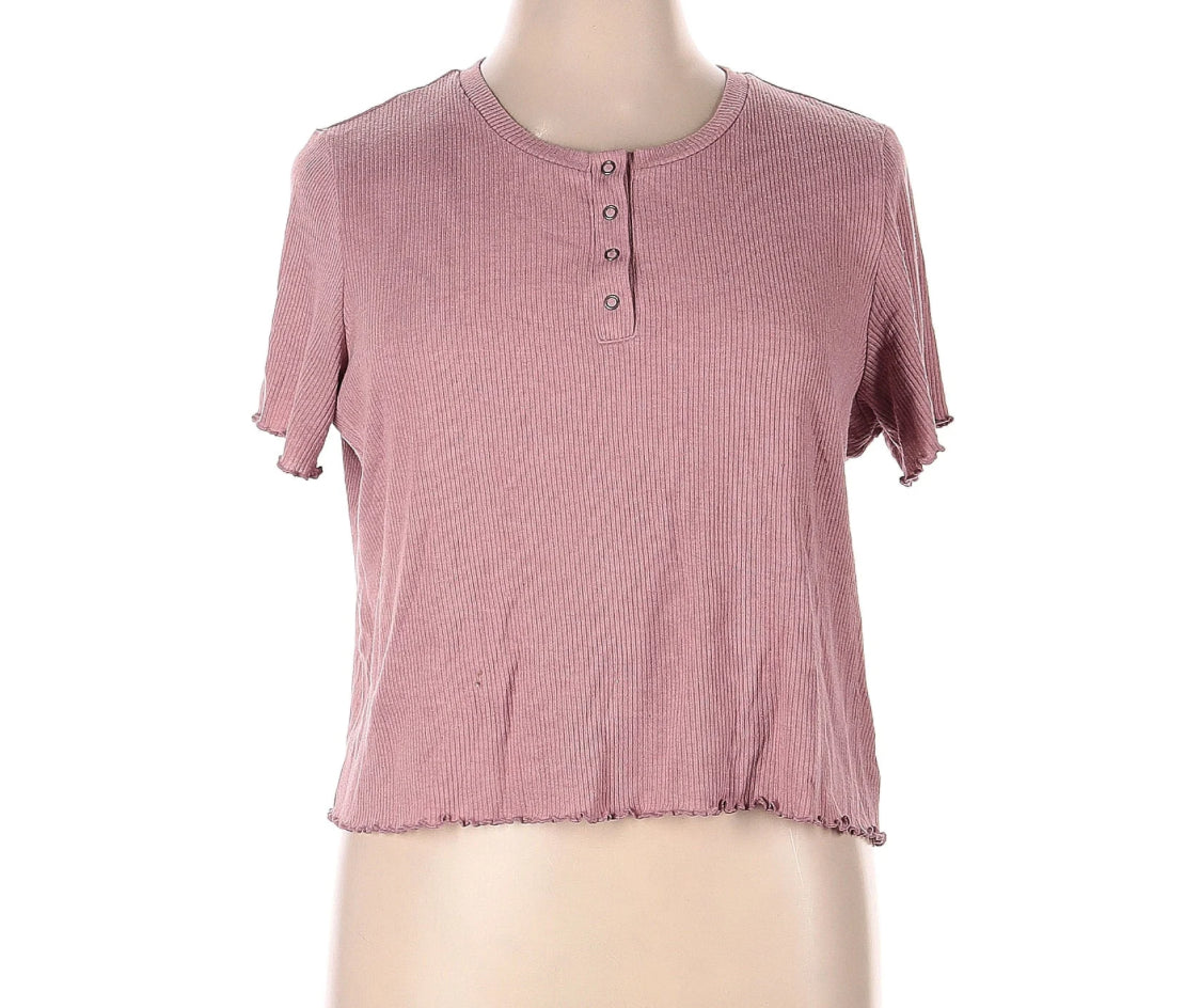 American Eagle Outfitters Short Sleeve Henley