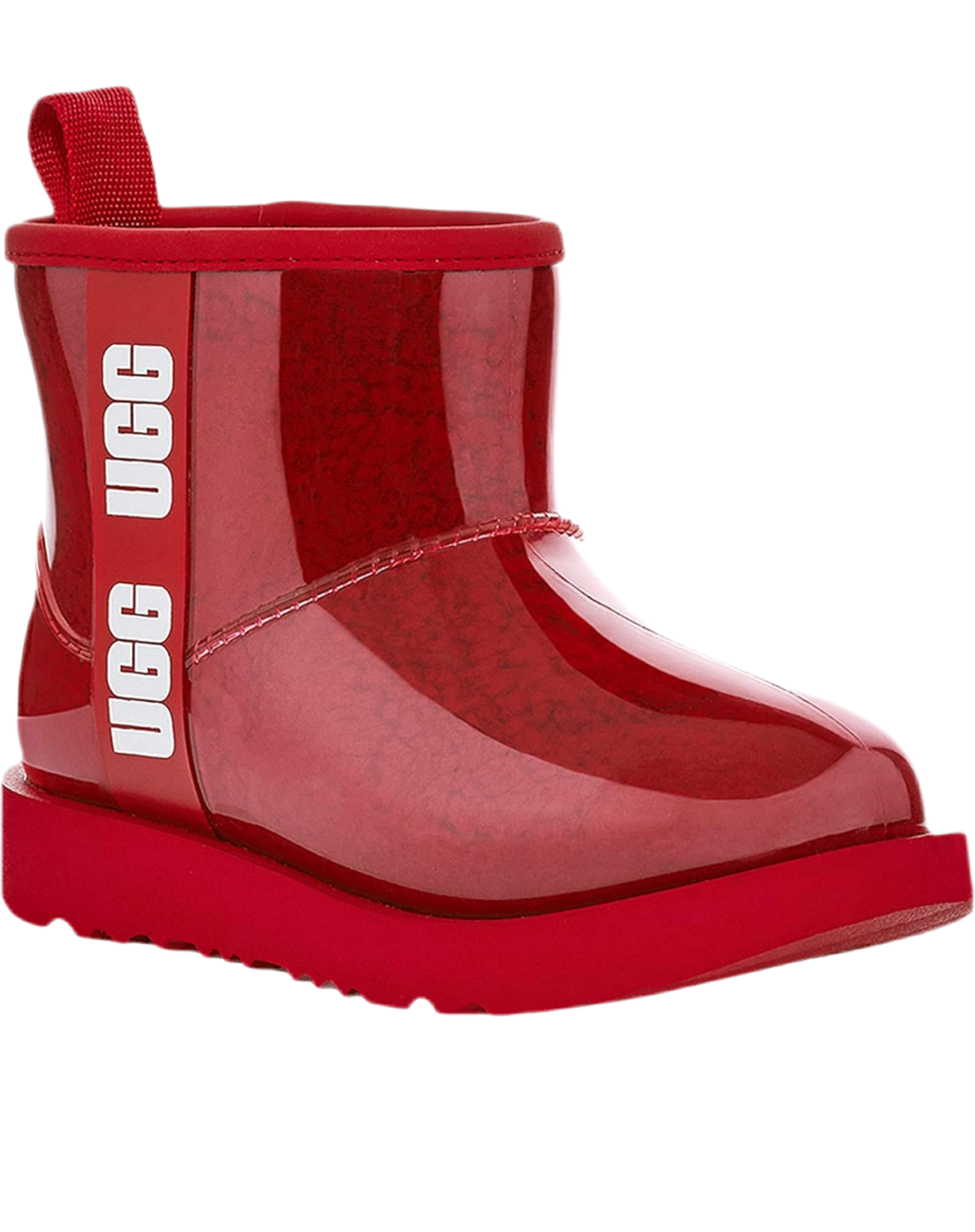 UGG Samba Clear Classic Red Mini Waterproof Rain Snow Boots, Women's