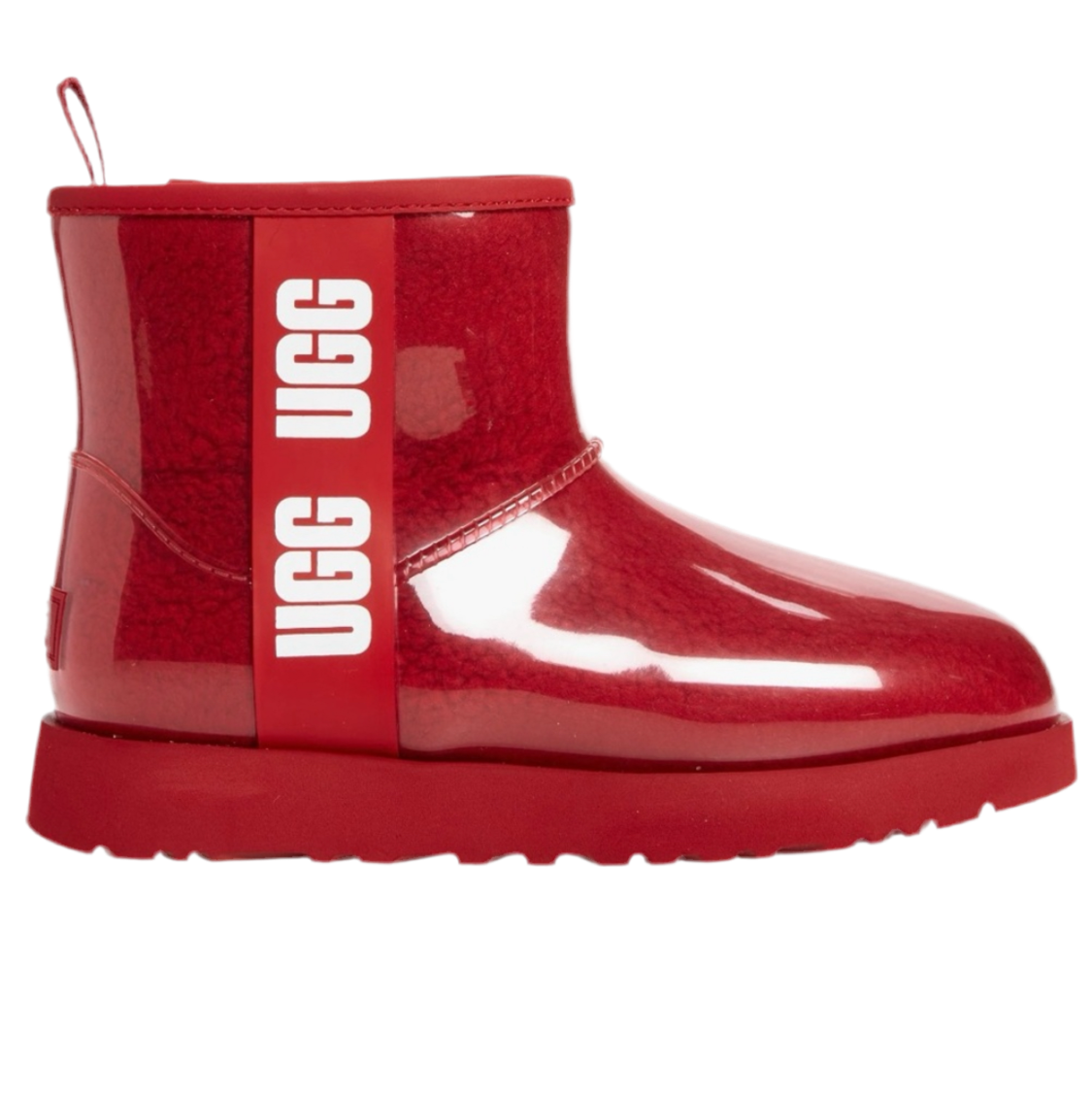 UGG Samba Clear Classic Red Mini Waterproof Rain Snow Boots, Women's