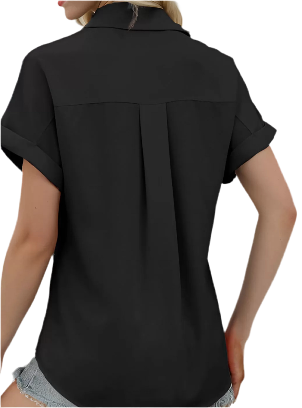 Black Short Sleeve Blouse