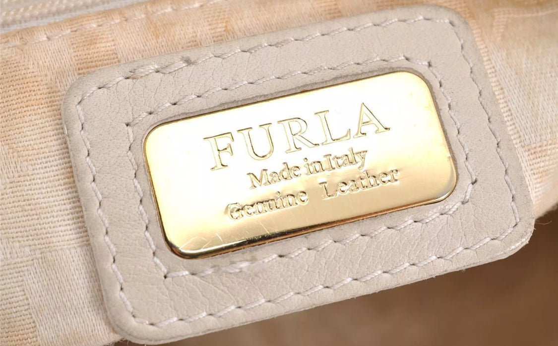 Furla Vintage Leather 2Way Shoulder Cross Body Bag