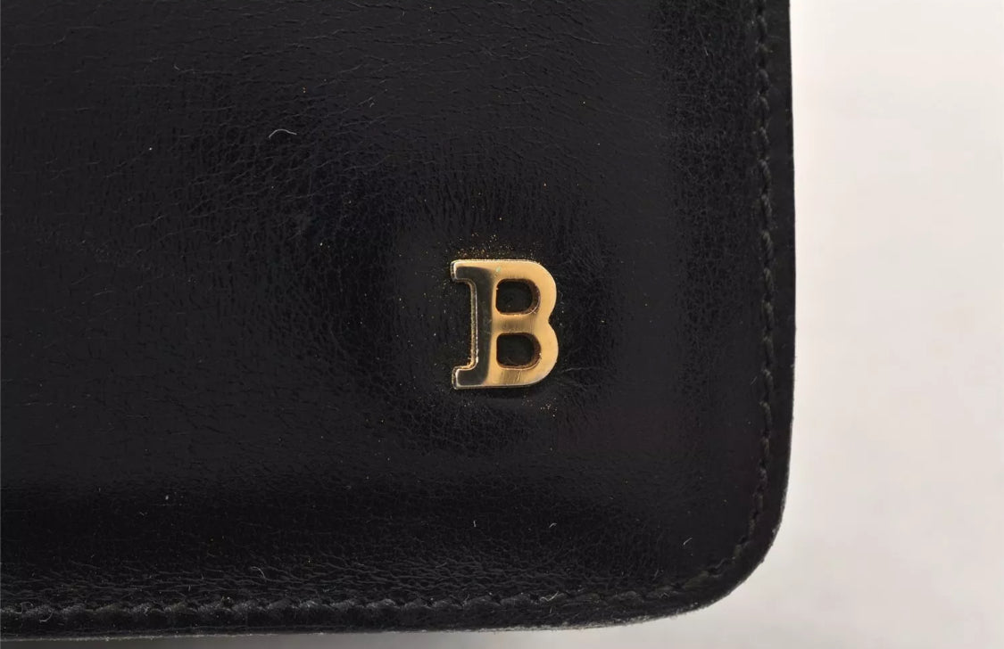 BALLY Vintage Leather 2Way Clutch Shoulder Bag