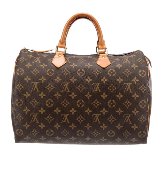 Louis Vuitton Speedy 35 LV Monogram Satchel Bag