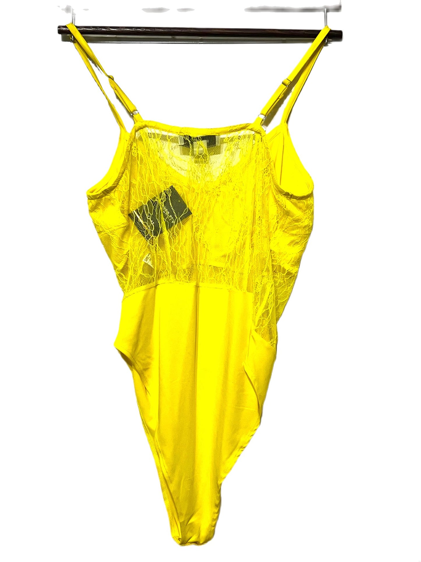 Forever21 Yellow Women Bodysuit Size