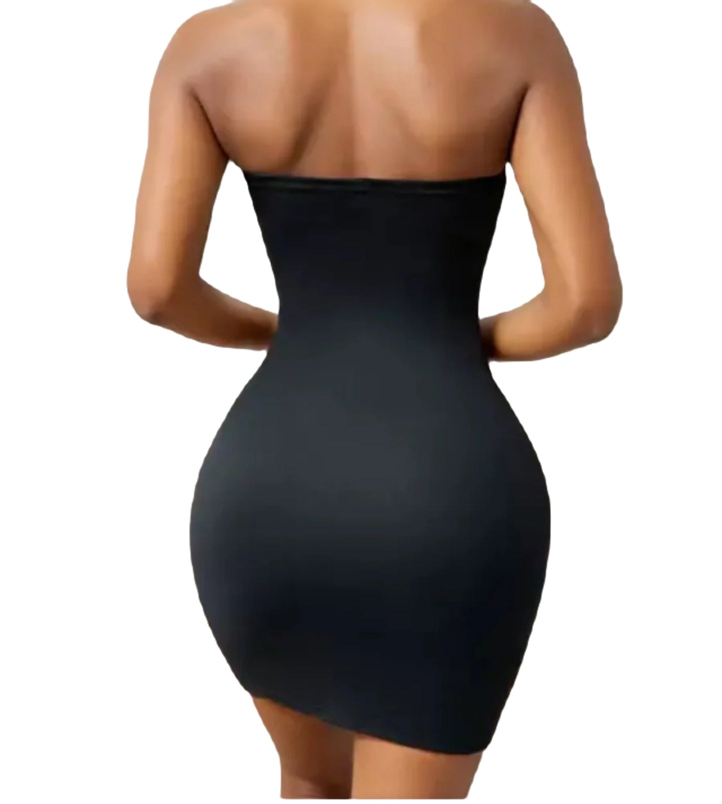 Solid Strapless Bodycon Dress