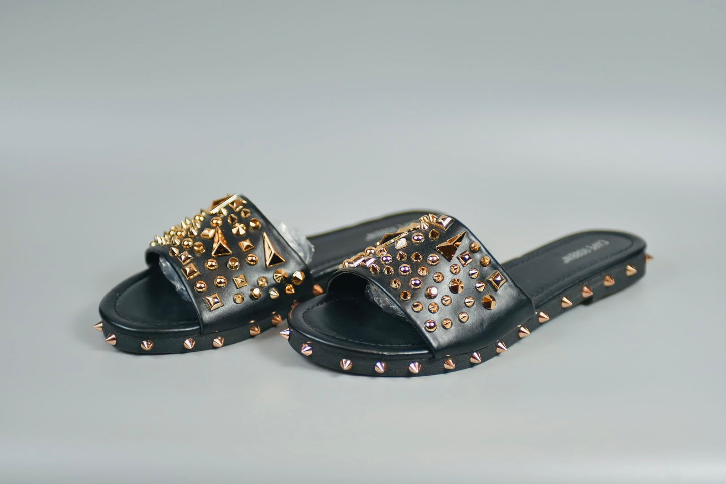 Women Studded Slides SZ 10 New