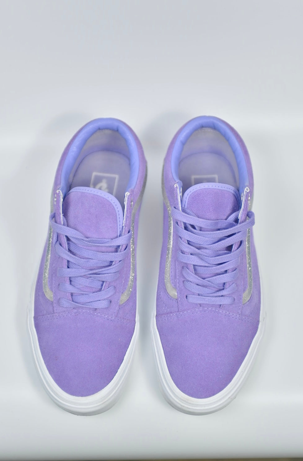 Vans Shoes Women’s Old-School Vans Authentic Low Top Classic 6 Purple Glitter Liner Size 8