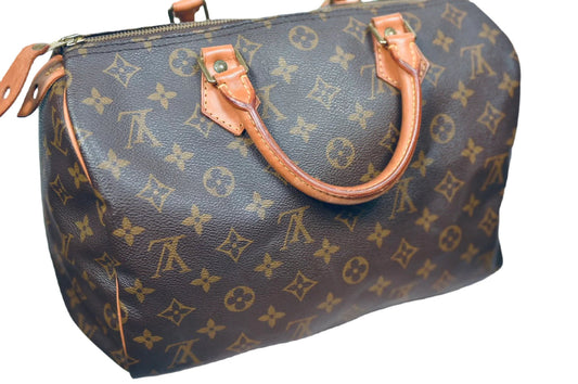 Louis Vuitton Speedy 35 LV Monogram Satchel Bag