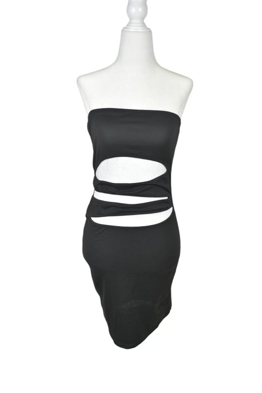 Solid Strapless Bodycon Dress